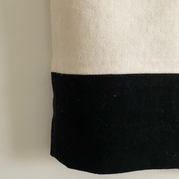 J. Crew White & Black Colorblock Wool The Pencil Skirt - Picture 5 of 7